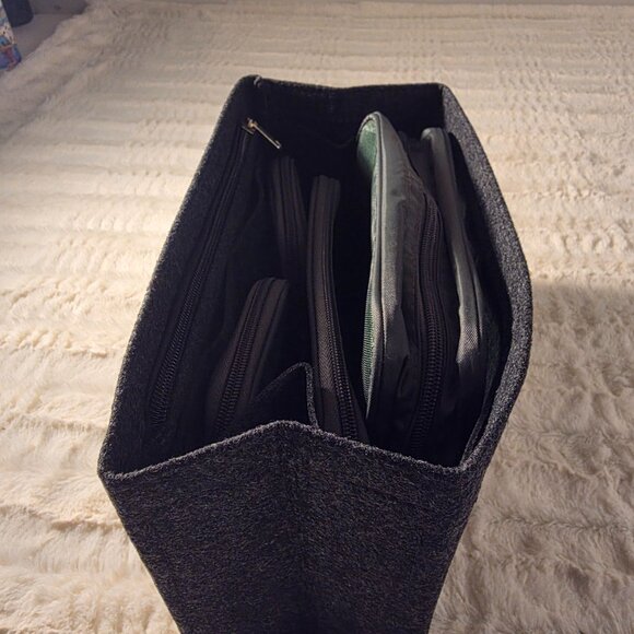 Bundle Deal – Makeup Cases + Handbag Insert Organizer – Black, Multi-Pocket Stor - Picture 6 of 8